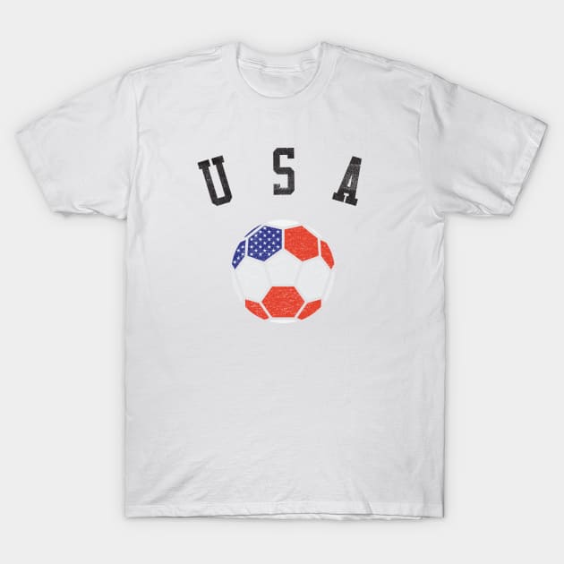 USA Soccer Team Heritage Flag T-Shirt by ryanjaycruz